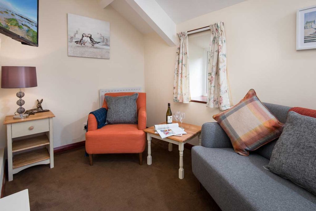 TV room at Dunstanburgh View Holiday Cottage